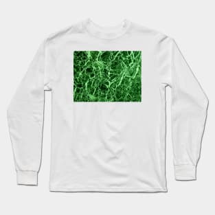 Green Marble Texture Long Sleeve T-Shirt